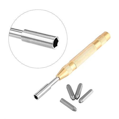 Juego de Punzones para Estampar Letras 38Pcs 26 Sellos de Letras + 9 Numeros + 2 Simbolos + 1 Ponche Herramienta de Estampado de Punzonado de Metal Kit para Marca de Cuero Plásticos