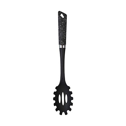 Juego de utensilios de 6 piezas Blackmoor Home 66779 | Antirayaduras y resistentes al calor | Plástico sin BPA | Dispensador de utensilios de cocina que ahorra espacio, vibrante y moderno | Negro