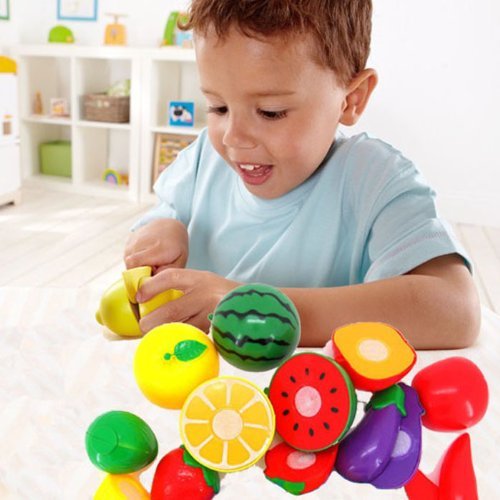 juguetes para niños Switchali Cortar Frutas Verduras Juego - juguetes educativos para Regalos niño Infantil de 2 3 4 5 Años (A)