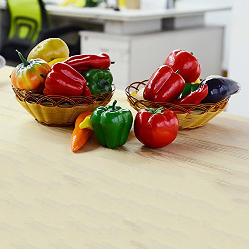 Justdolife 12PCS Hortalizas Artificiales Realista Surtido de Decoración de Casa Verduras Conjunto de Alimentos Decorativos