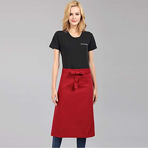 JYPHM Delantal de Cocina para Mujer Hombre Chef Delantal Bistro Comercio Restaurante y Hogar Cocina Delantal Waitress Delantal