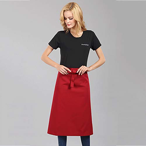 JYPHM Delantal de Cocina para Mujer Hombre Chef Delantal Bistro Comercio Restaurante y Hogar Cocina Delantal Waitress Delantal
