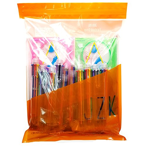JZK 20 x Spirograph Set Dibujo Spirograph plástico, 10 Piezas Regla espirógrafo + 10 Piezas Multicolor bolígrafo para niños Adulto Bolsa Fiesta cumpleaños