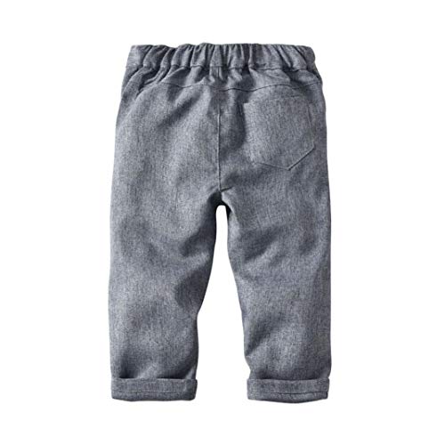 K-youth Conjunto de Cuatro Piezas para Bebé Niño 1-4 Años Ropa Niño y Niña Gentleman Camisa de Manga Larga Bowtie + Chaqueta + Pantalones Traje de Bautizo Fiesta Boda Ceremonia