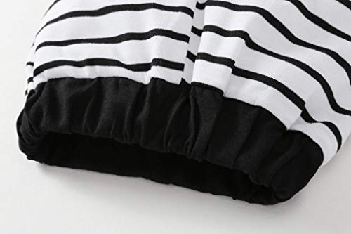 K-youth Ropa Bebé Recién Nacido, Ropa Bebe Niño Camisetas de Manga Larga Tops de Elefante y Rayas Pantalones Conjuntos Otoño/Invierno 0-24 Meses(Blanco, 0-6 Meses)
