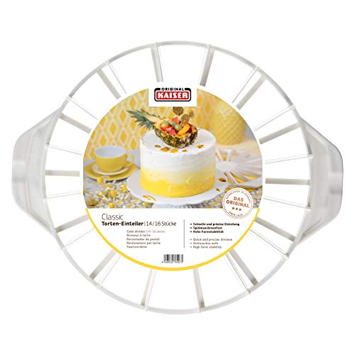 Kaiser Pâtisserie Cortador de porciones para Tarta, De plástico, Blanco
