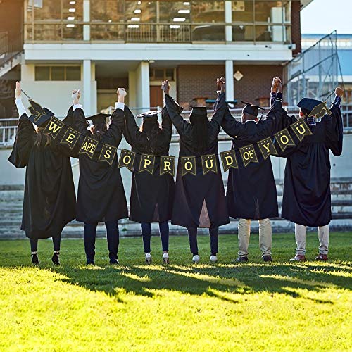 KATOOM Banner de Graduación en 2020 Pancartas de Fiesta de Graduación,Felicitar Graduación para Suministros de Decoración Porche de Graduación Fondo de Foto Diploma de Escuela Secundaria,Universidad