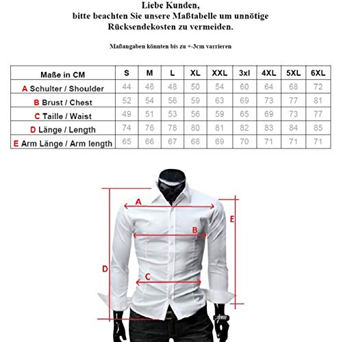Kayhan Hombre Camisa, langarmhemd 2145 New White (S)