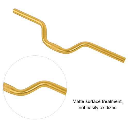 Keenso Manillar de Bicicleta, aleación de Aluminio Bicicleta de montaña Barra elevadora Ciclismo Deportes Barra elevadora Componentes 25.4 mm × 520 mm(Dorado)