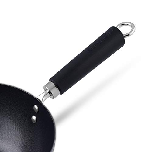 Ken Hom WKH420001 Wok, Color Negro, Acero al Carbono, 20 cm