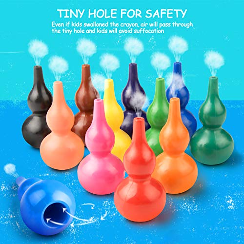 Keten Crayones para Niños Pequeños, 12 Pinturas de Colores Infantiles, Lavables, No Tóxicas y Seguras - Ceras Crayones Juguetes Apilables para Bebés, Niños y Niñas