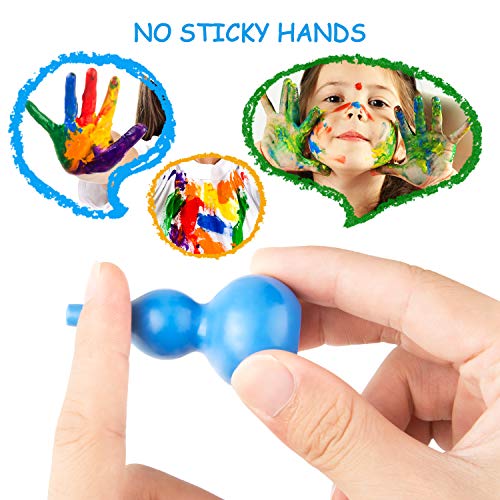 Keten Crayones para Niños Pequeños, 12 Pinturas de Colores Infantiles, Lavables, No Tóxicas y Seguras - Ceras Crayones Juguetes Apilables para Bebés, Niños y Niñas