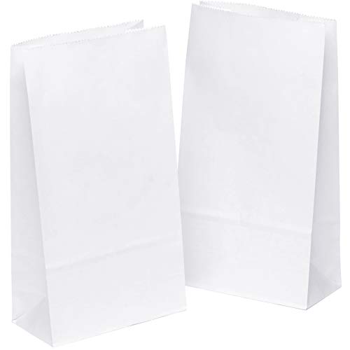 kgpack 50x Bolsas de Papel Kraft DIY 12 x 22 x 6 cm | Bolsas de Papel Kraft para niños | Calendario de adviento | Bolsa de Regalo de Fondo Plano | Bolsa de Papel de Alimentos