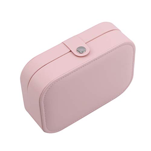 Kingus - Caja de almacenamiento para relojes de joyería portátil de cuero para pendientes, anillo multifuncional