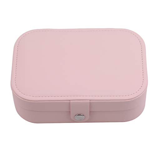 Kingus - Caja de almacenamiento para relojes de joyería portátil de cuero para pendientes, anillo multifuncional