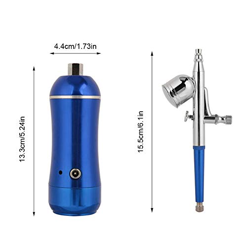 Kit de aerógrafo, Micro bomba integrada 7CC Boquilla de pulverización Juego de impresión Pintura personalizada Dolor de pared exterior para decoración de pasteles Arte de maquillaje Modelo de uñas Pin