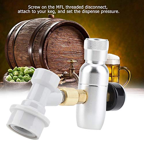 Kit De Cargador de Regulador Homebrew CO2 16g Barril de Cerveza Cargador Dispensador De CO2 Desconexión de Gas de Servicio Pesado Proyecto de Cerveza Kegerator(0-60PSI)