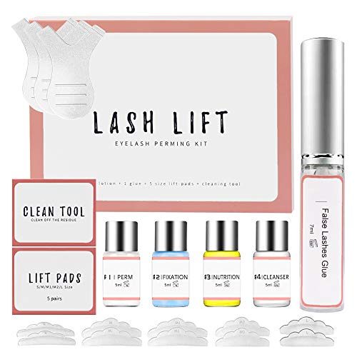 Kit de Permanente de Pestañas, Kit de elevación de pestañas, Lash Lift Kit, Semi-permanente de pestañas rizado permanente para salón de Pestañas Duradero y Natural