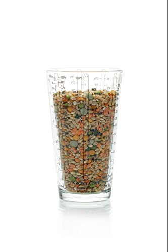 Kitchen Craft Blue Card - Vaso medidor de cristal