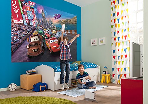 Komar 1 – "Disney Pixar Cars Race de Papel Pintado, Multicolor, 4 Piezas
