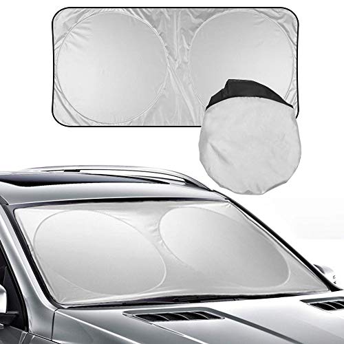 KONKY Parasol Coche, Parasol Coche Bebe Plegable Parasol para Parabrisas Parasol Coche Delantero contra Rayos UV para SUV, Coche Grande o Pequeño 190 * 90cm