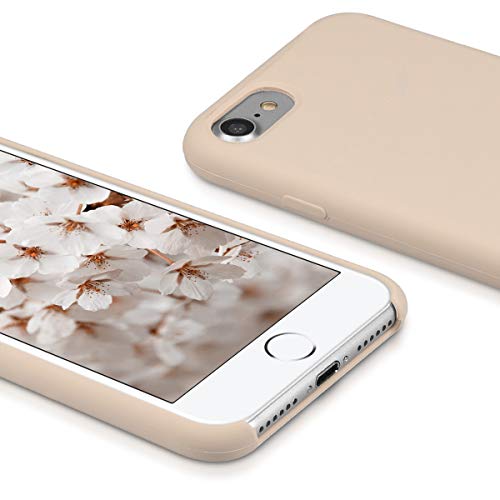 kwmobile Funda Compatible con Apple iPhone 7/8 / SE (2020) - Carcasa de TPU para móvil - Cover Trasero en Rosa Oro Mate