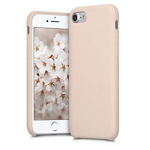 kwmobile Funda Compatible con Apple iPhone 7/8 / SE (2020) - Carcasa de TPU para móvil - Cover Trasero en Rosa Oro Mate