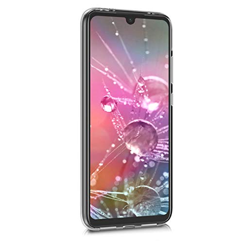 kwmobile Funda Compatible con Xiaomi Redmi Note 7 / Note 7 Pro - Carcasa de TPU y Flores Cerezo cayendo en Rosa Claro/marrón Oscuro/Transparente
