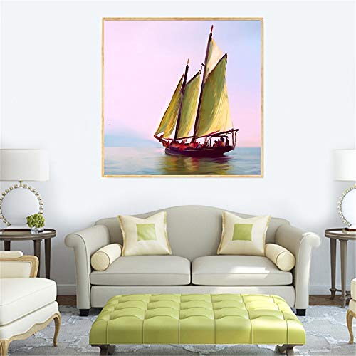 KWzEQ Imprimir en Lienzo Navegación por el mar para Carteles y fotografías, decoración de Arte de Pared para Sala de estar70x70cmPintura sin Marco