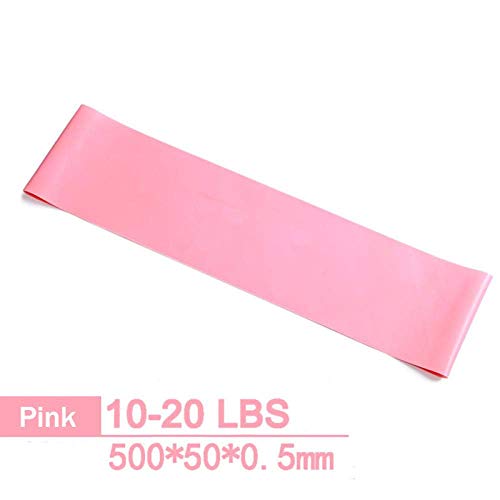 Kyman 4 Tipos de Bandas de Resistencia, Que cuelgan Las Bandas, Cordones de formación de Pilates, expansor de látex Natural, Yoga, Gimnasia for el hogar Delantales 50cmpink10-20lb Ejercicio