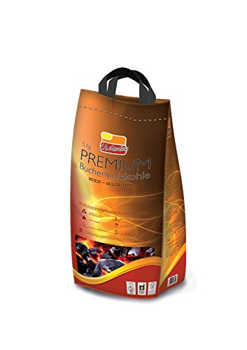 L.A. Garden Grillkohle Premium-Buchenholzkohle Carbón para Barbacoa
