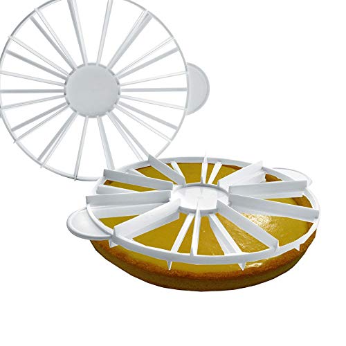 LACOR ? 10 ? 12 porciones Double-Sider Tarta Marcador, Color Blanco