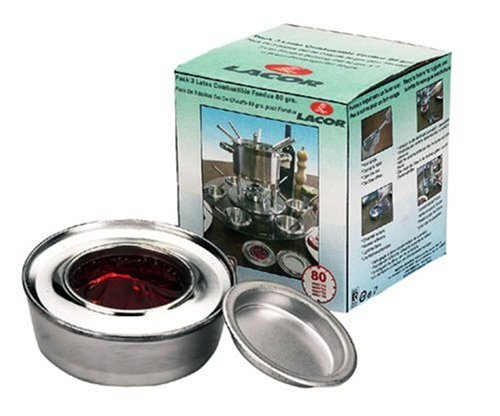 LACOR 71780 - Pack 3 latas Combustible Fondue 80 grs