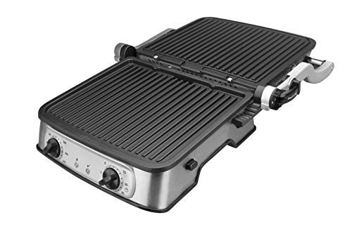 Lacor - Grill abatible PRO con doble zona de cocción