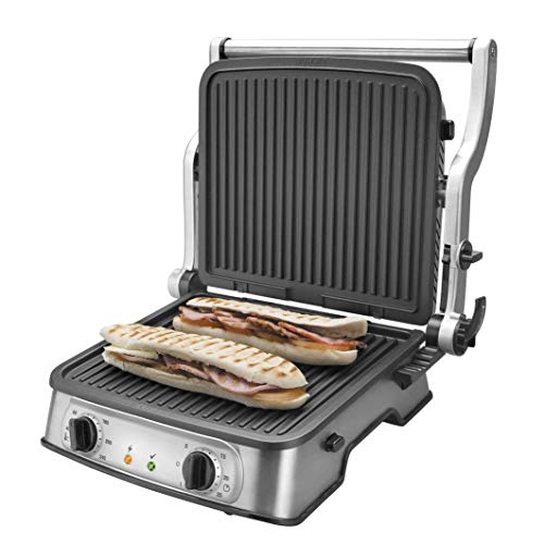 Lacor - Grill abatible PRO con doble zona de cocción