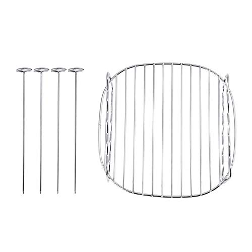 Ladieshow - Bandeja para Hornear de Doble Capa para Pinchos, Parrilla de Barbacoa de Repuesto para Cocina, Bandeja para Hornear para Accesorios de freidora de Aire, 6.57 x 6.50 x 2.76 Pulgadas