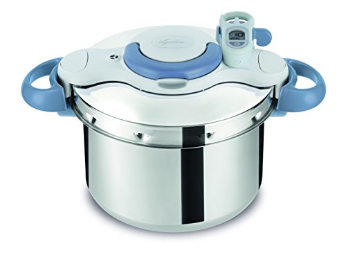 Lagostina clipsominut Olla a presión con Temporizador, 6 L, Acero Inoxidable, Acero y Azul
