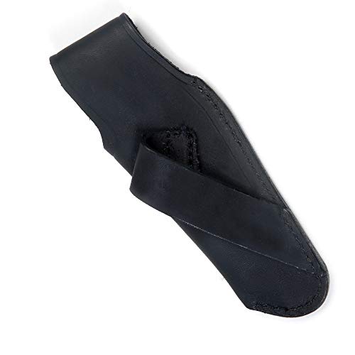 Laguiole Actiforge - Estuche de piel para cuchillo, fabricación artesanal francesa, negro, sin afilador