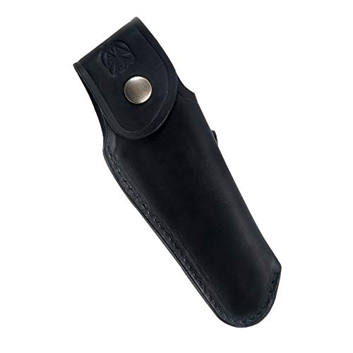 Laguiole Actiforge - Estuche de piel para cuchillo, fabricación artesanal francesa, negro, sin afilador