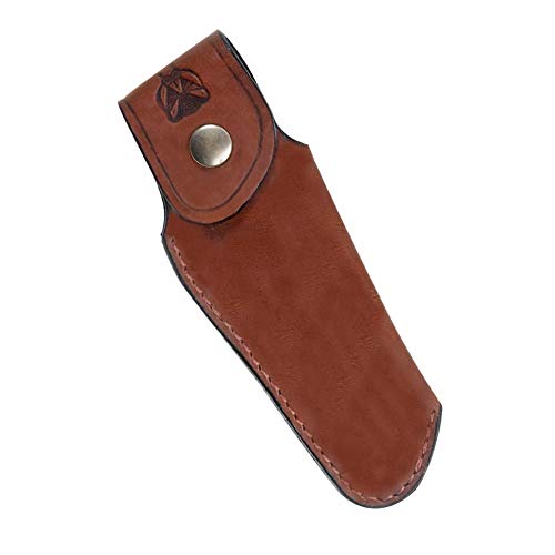 Laguiole Actiforge - Estuche de piel para cuchillo, fabricación artesanal francesa, negro, sin afilador