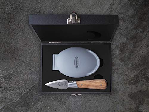 Laguiole Style de Vie Luxury Line - Cuchillo para ostras (madera de roble, con soporte para ostras)