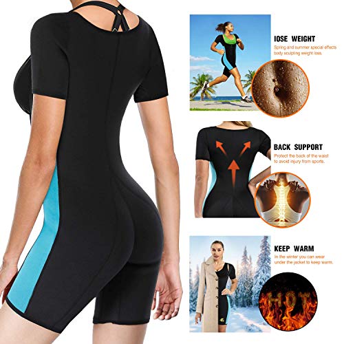 LaLaAreal Faja Reductora Adelgazante Abdomen Mujer Neopreno Body Moldeador para Deport Fiteness (XL,Cremallera/Negro)