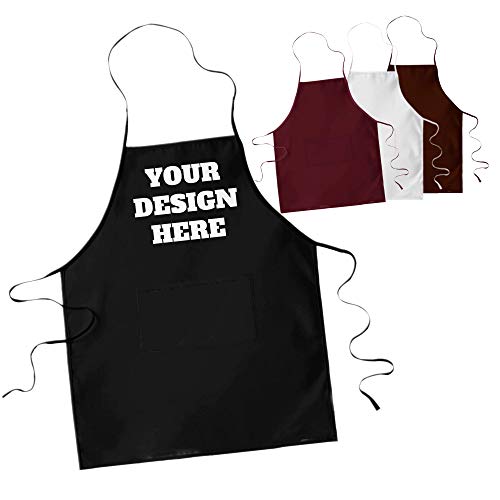LaMAGLIERIA Delantal de Cocina Personalizado con Foto y Texto - Delantal para Chef y para Barbacoa, Bordeaux