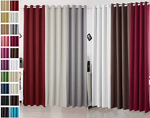 Laneetal Cortinas Opacas Doble Cara Grueso Suaves Evitar Rayos UV la Luz Proteccion Privacidad con Ojales para Salon Cocina Habitacion 1 Pieza 135x245cm Color Violeta