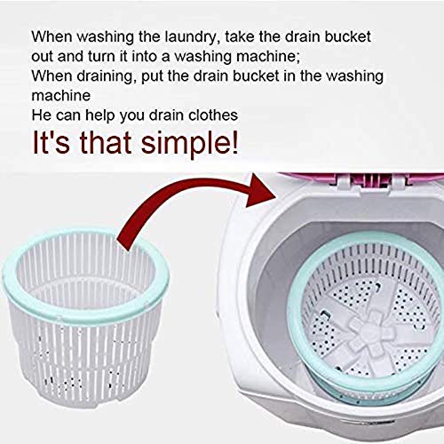 Lavado portátil máquina automática Ligera Lavadora con función de Giro y el Temporizador de Apartment Hotel Dormitorio (Color: Azul) JIAJIAFUDR (Color : Red)