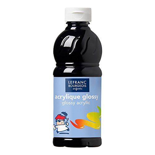 Lefranc & Bourgeois Pintura acrílica, Glossy, 500 ml, Negro