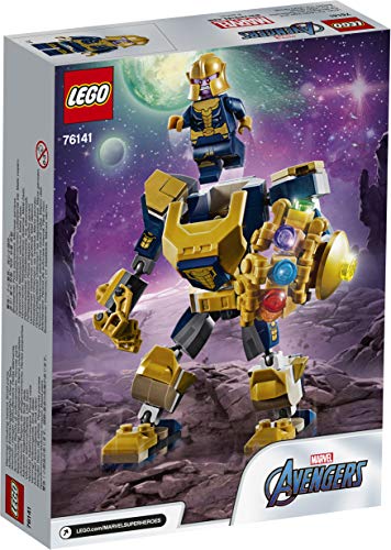 LEGO Super Heroes - Armadura Robótica de Thanos, Juguete de Construcción de Figura de Acción Mecánica de Juguete Inspirada en el Universo de Marvel, Set de Meca Coleccionable (76141)