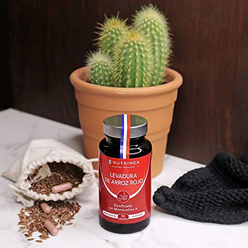 Levadura Roja de Arroz Coenzima Q10 Baja Tu Colesterol Monacolina K CoQ10 Dosis Concentrada Arroz Rojo Puro Monascus Purpureus Tratamiento 3 Meses 600 mg Capsulas Vegano