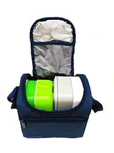 Leyendas Bolsa Térmica Porta Alimentos Comida Almuerzo Oferta Color Liso o con Dibujo 6 litros (Azul Marino)