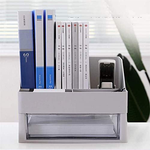 LFDHSF Organizador de Archivos de Escritorio Grande con Compartimentos humanizados y cajón Deslizante, Caja de Almacenamiento, Bandeja para Cartas, Soporte Vertical para Documentos